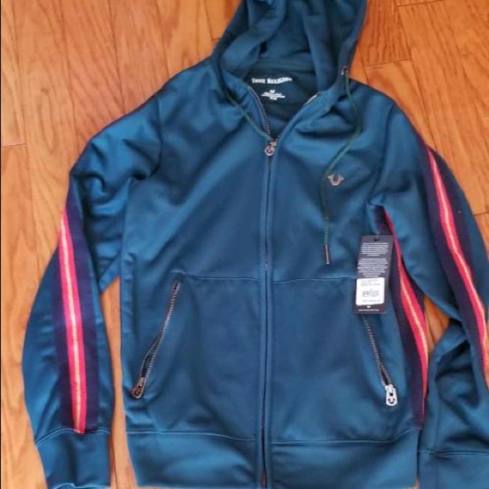 Men’s True Religion hooded zip jacket